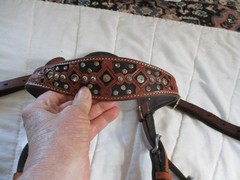 Bar H Equine crystal bling Tack Set Bridle, Breast Collar, bit &split reins