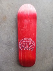 9.25″ Skateboard Deck Pool Shape MIX Mfg Handcrafted in USA Red Adj. WB