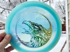 Champion FLAT Firebird Fierce Falcon Disc Golf Swirl Innova Artist Limited #6036