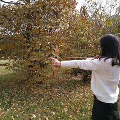 Hunting Archery 54in Takedown Recurve Bows 35/40/45lbs RH Wooden Bow w/ Leather