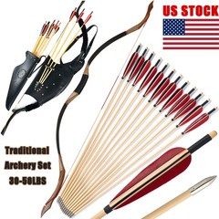 53» One-piece Traditional Bow 30-50lbs Mongolian Horse Bow Handmade Recurve Bow