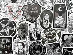 2500 Random Wholesale Gothic Stickers Lot Tattoo Pack Dark Skull Theme Decals