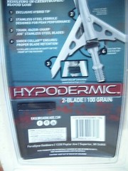 Rage Hypodermic 2 Blade Broadheads 100 Grain 2 Inch Cut R39100 Free Shipping