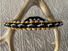 Black, Yellow And White Bow Wrist Sling