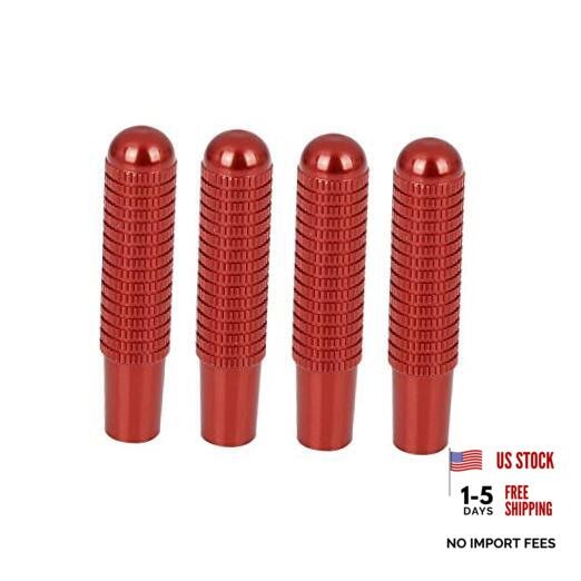4Pcs Aluminum Alloy Bolt-On Replace Door Lock Knobs Pins for Mercedes-Benz Red