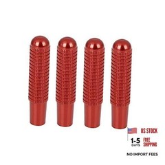 4Pcs Aluminum Alloy Bolt-On Replace Door Lock Knobs Pins for Mercedes-Benz Red