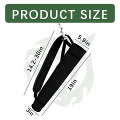 KURUGEILI Archery Quiver Back and Hip Quivers Approx. 18in x 3in, Black