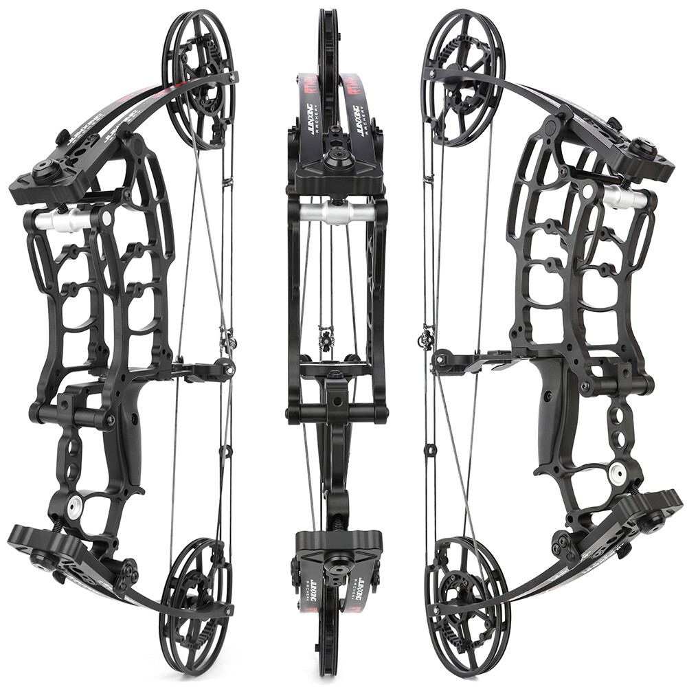 40-65lbs Compound Bow Set Short Axis Steel Ball Dual Use Archery Fishing Hunting