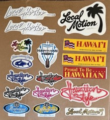 Surfing Local Motion Hawaiian Style Creations Proud Stickers Lot Of 17
