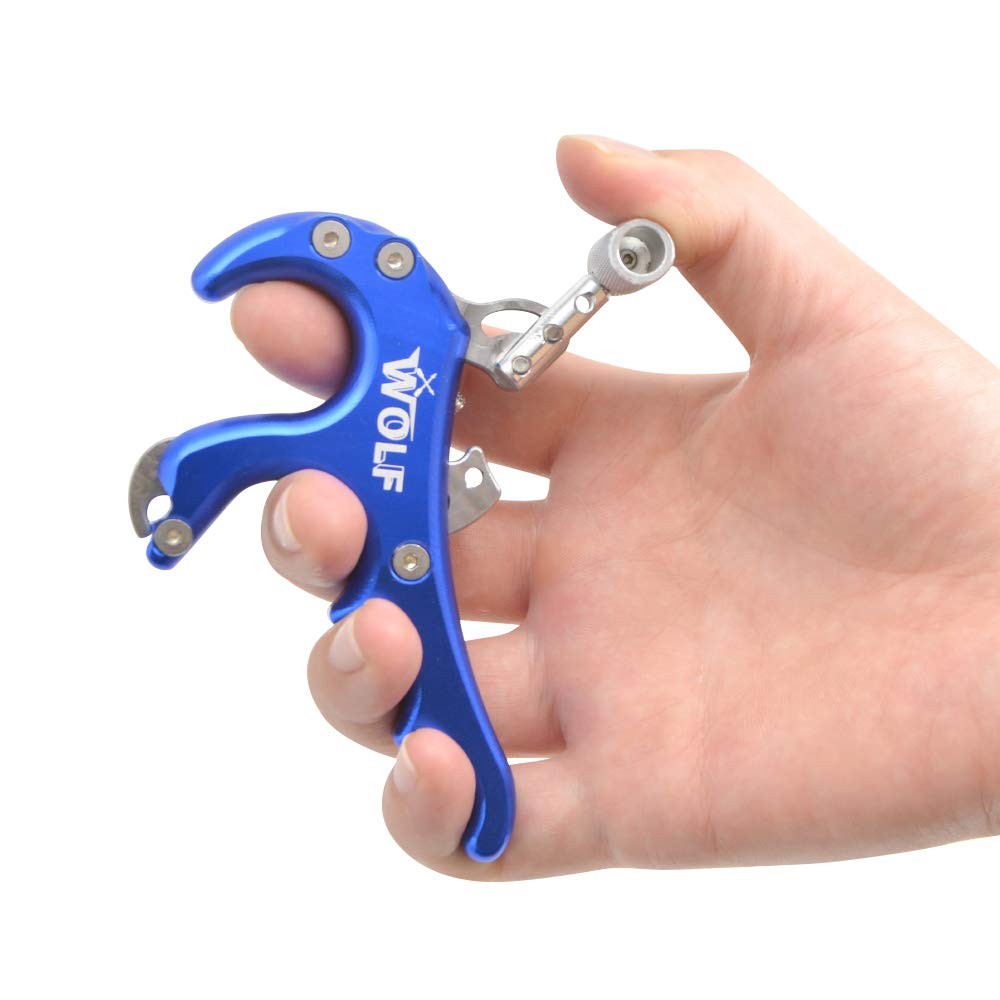 Archery Compound Bow Release Aid Thumb Bow Release Trigger 4 Fingers for Comp…