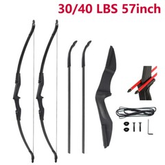 30/40Lbs 57in Takedown Recurve Bow Archery Right Left Hand for Target Hunting