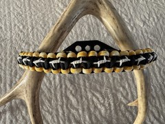 Black, Yellow And White Bow Wrist Sling