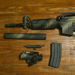 LCT M4 Carbine AEG w/ Red Dot, Carry Handle, Mag, Stock, Suppressor