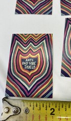 Lot Of 10 Skateboard Stickers Vinyl Laptop Luggage Decals Anti Bad Vibe Shield