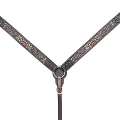 Western Headstall and Breast Collar Set HILASON Tooled Leather Horse Bridle Tack