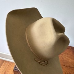 Vintage Stetson Ranger Style Felt Cowboy Hat Size 7 Tan Silverbelly Western