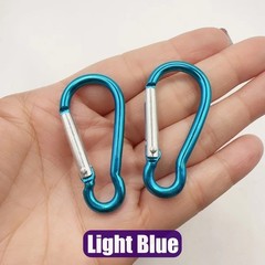 10 PCS Aluminum Carabiner D Shape Spring Clip Snap Key Hook Keychain Buckle