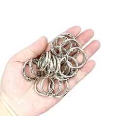 20 Pack 1 Inch Carabiner Clip, Spring O Rings Metal Alloy Purse Clip, Round K…