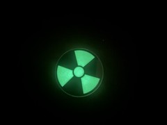 Nuclear Hazard Warning Glow In The Dark Sticker