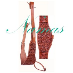 Horse Leather Cinch Western Horse Rear Flank Back Saddle Cinch with Billet Girth