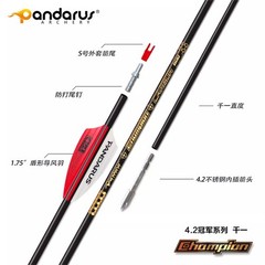 12pcs Pure Carbon Arrows SP400-1600 0.001″ ID4.2mm Archery Bow Target PANDARUS