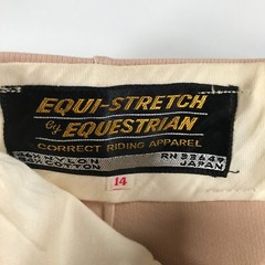 Vintage Equestrian Jodhpurs Size 22 Brown Equi-Stretch Cotton Blend Japan Made