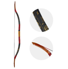Archery Traditional Recurve Bow Mongolian Horsebow Hunting Target 15-50lbs Bow