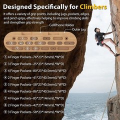 2 in 1 Hang Board Rock Climbing Hangboard with Door Way Pull Up Bar