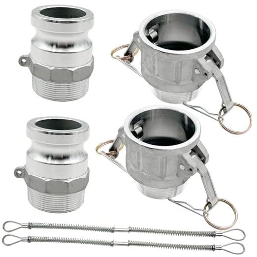 2PCS Type B, Type F, Aluminum Cam Lock Fittings Cam Groove Fitting 2B+2F+2whip