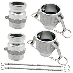 2PCS Type B, Type F, Aluminum Cam Lock Fittings Cam Groove Fitting 2B+2F+2whip