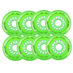 Labeda Inline Roller Hockey Skate Wheels Union Green 80mm Set of 8