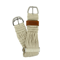 STRING GIRTH Mohair Cinch Stainless Roller Buckle Leather Off Billet Holder