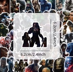 25 Piece Mix Lot 2” Predator Horror Movie Stickers Water Bottles, Waterproof