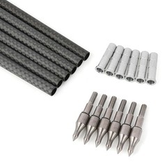 12pcs 3K Pure Carbon Arrows 32″ Shaft SP250-400 Archery Bow Shooting DIY .003″