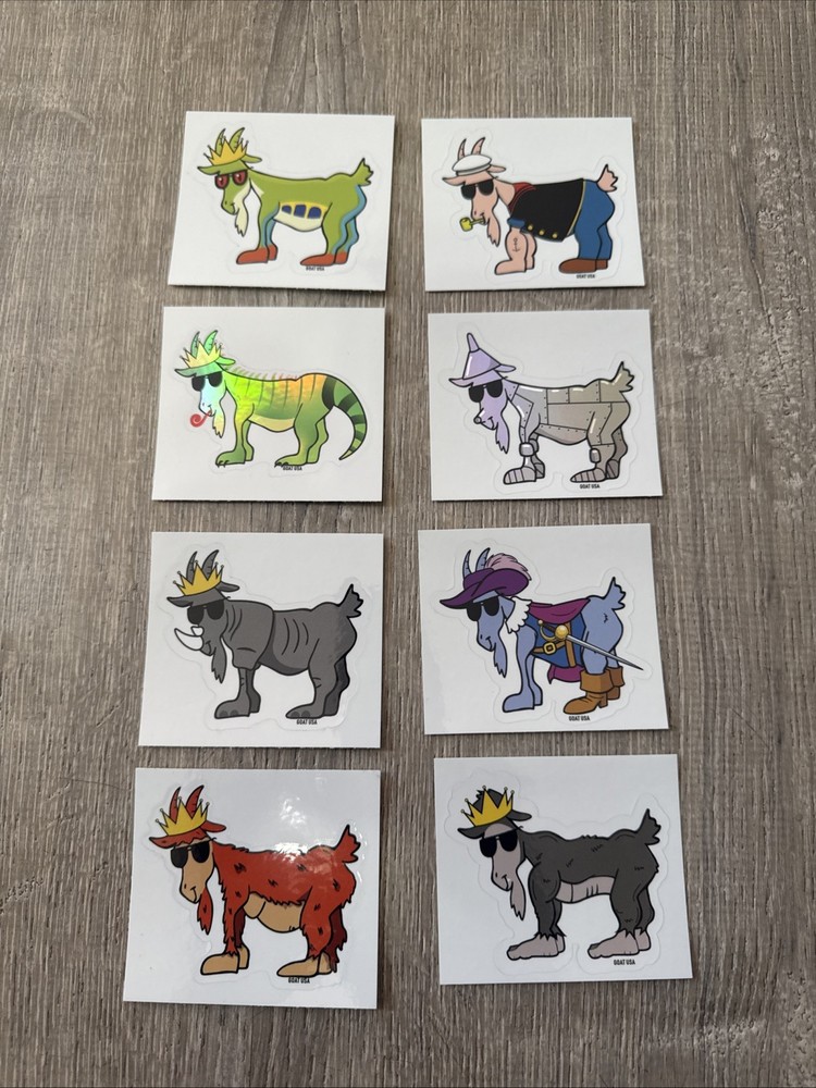 GOAT USA Stickers – 🚨🚨 8 STICKER SUBSCRIPTION PACK ! – FREE SHIPPING!