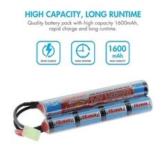 Tenergy 9.6V 1600mAh NiMH Butterfly Battery Pack Mini Tamiya Connector