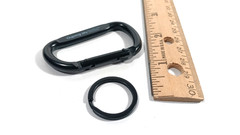6 Pack Oupeng Sky Carabiner Clip Set 2.25″ D Shape Spring Loaded Gate