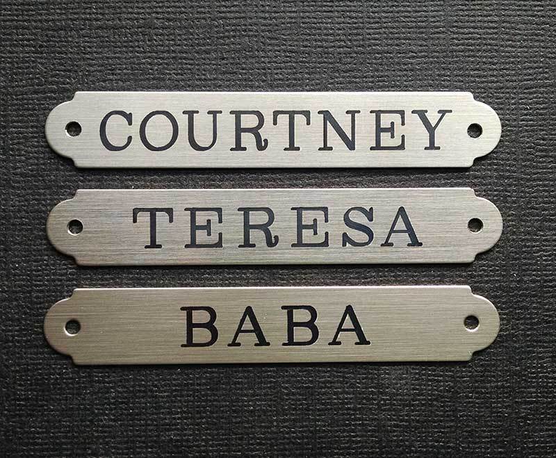 SADDLE PLATE 2 1/2″ x 3/8″ Custom Engraved Solid Nickel Silver Bridle or Brow