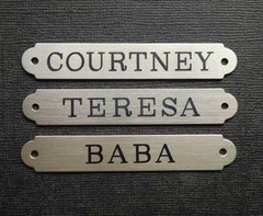 SADDLE PLATE 2 1/2″ x 3/8″ Custom Engraved Solid Nickel Silver Bridle or Brow
