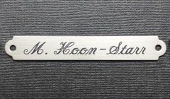 SADDLE PLATE 2 1/2″ x 3/8″ Custom Engraved Solid Nickel Silver Bridle or Brow