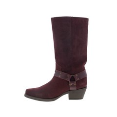 Dingo Bronco DI-2230 Mens Red Suede Pull On Cowboy Western Boots