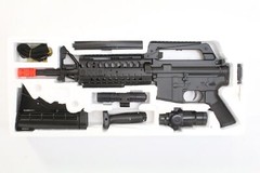 Airsoft Rifle Bundle – Spring Powered M16A4 M4 MR733 Tactical Guns – Used Lot
