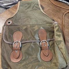 Western Outfitters Green Plastic Canvas Saddle Bag Horse Tack Water Resistant