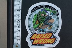 Adult Delinquents Raised Wrong Rat Fink Punk Z14B Vintage Skateboarding STICKER