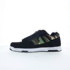 DC Stag 320188-BCM Mens Black Nubuck Lace Up Skate Inspired Sneakers Shoes