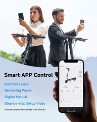 Off-road Electric Scooter Adults 1000W Folding E-Scooter with APP 31MPH 48V 13Ah