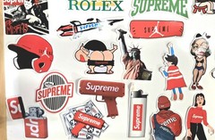31 New Old Stock Supreme Vintage Sticker Lot Rolex Misfits Nike Jordon Star Wars
