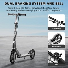 Scooters for Kids 8-12, Teens & Adults – Load 240 LBS, 8-Inch Wheels, Kick Scoot