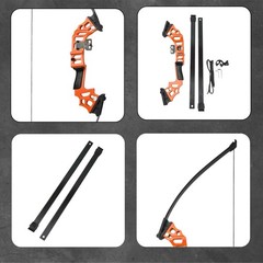 Archery Bowfishing Set 40Ibs Recurve Bow Solid Fiberglas Arrows Fishing Target