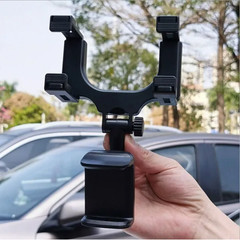 Universal 360 Rotation Car Rear View Mirror Mount Stand GPS Cell Phone Holder